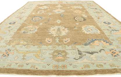 9 x 12 Pastel Turkish Oushak Rug 52823