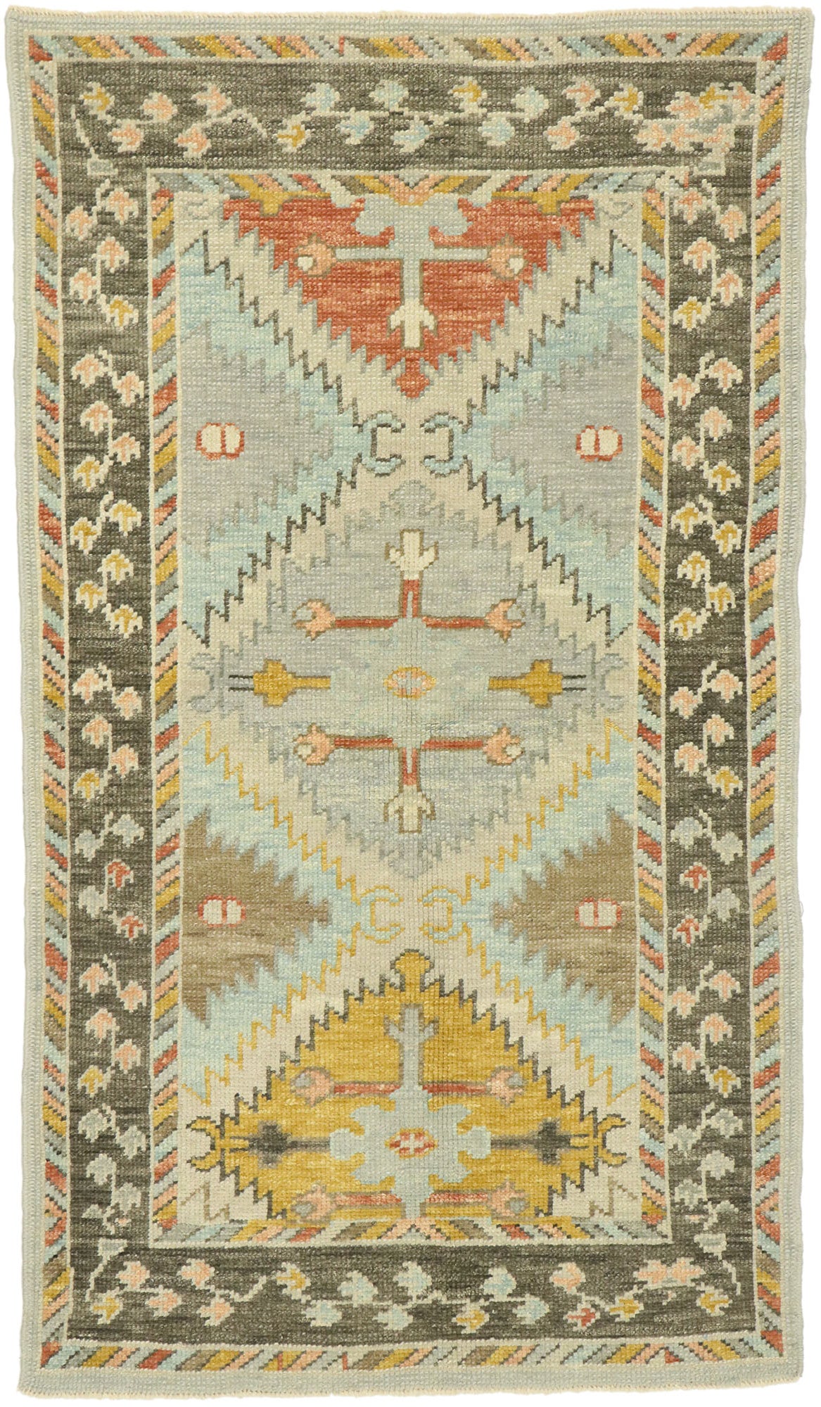 3 x 6 Contemporary Turkish Oushak Rug 52826