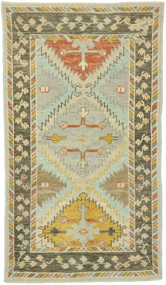 3 x 6 Contemporary Turkish Oushak Rug 52826