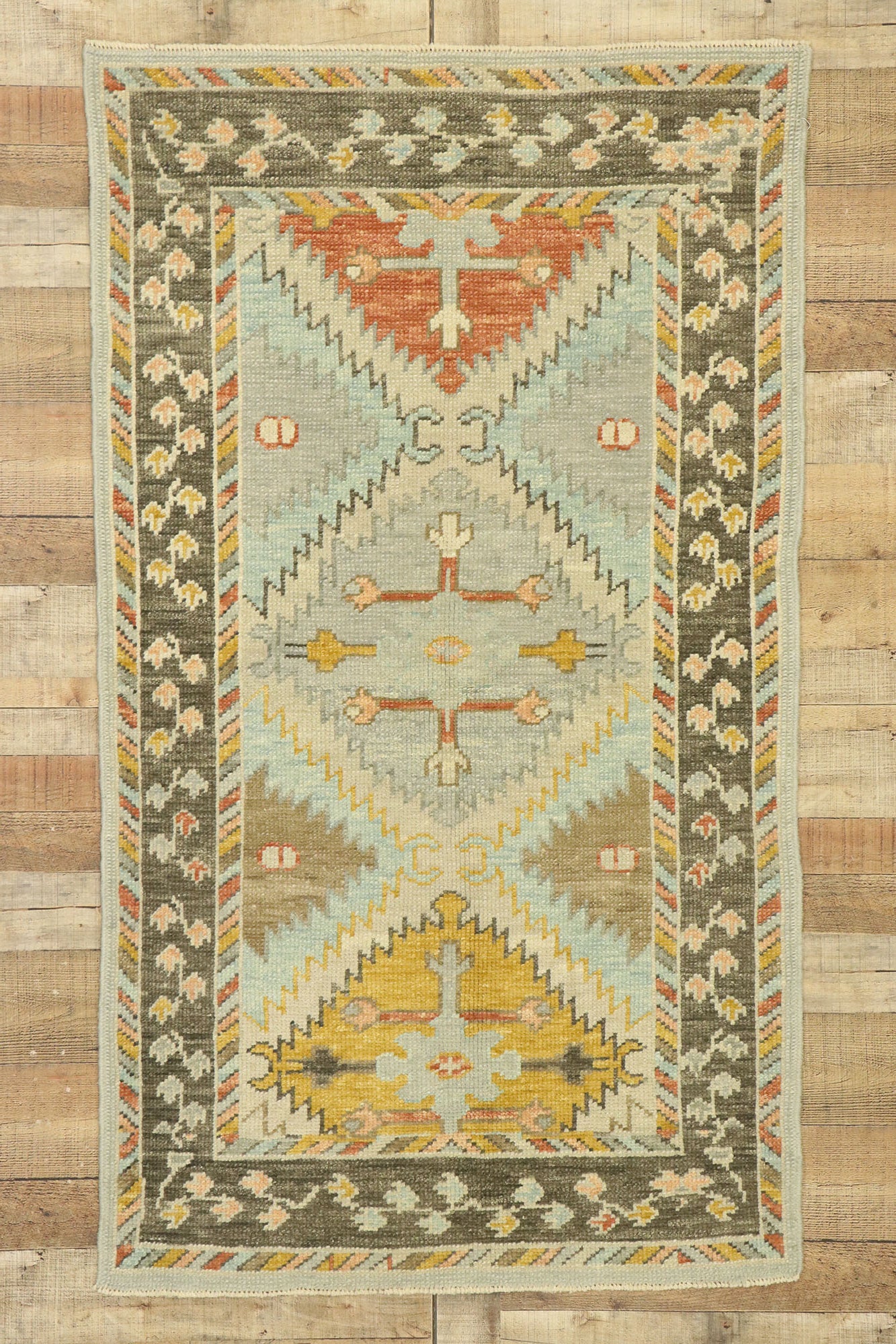 3 x 6 Contemporary Turkish Oushak Rug 52826