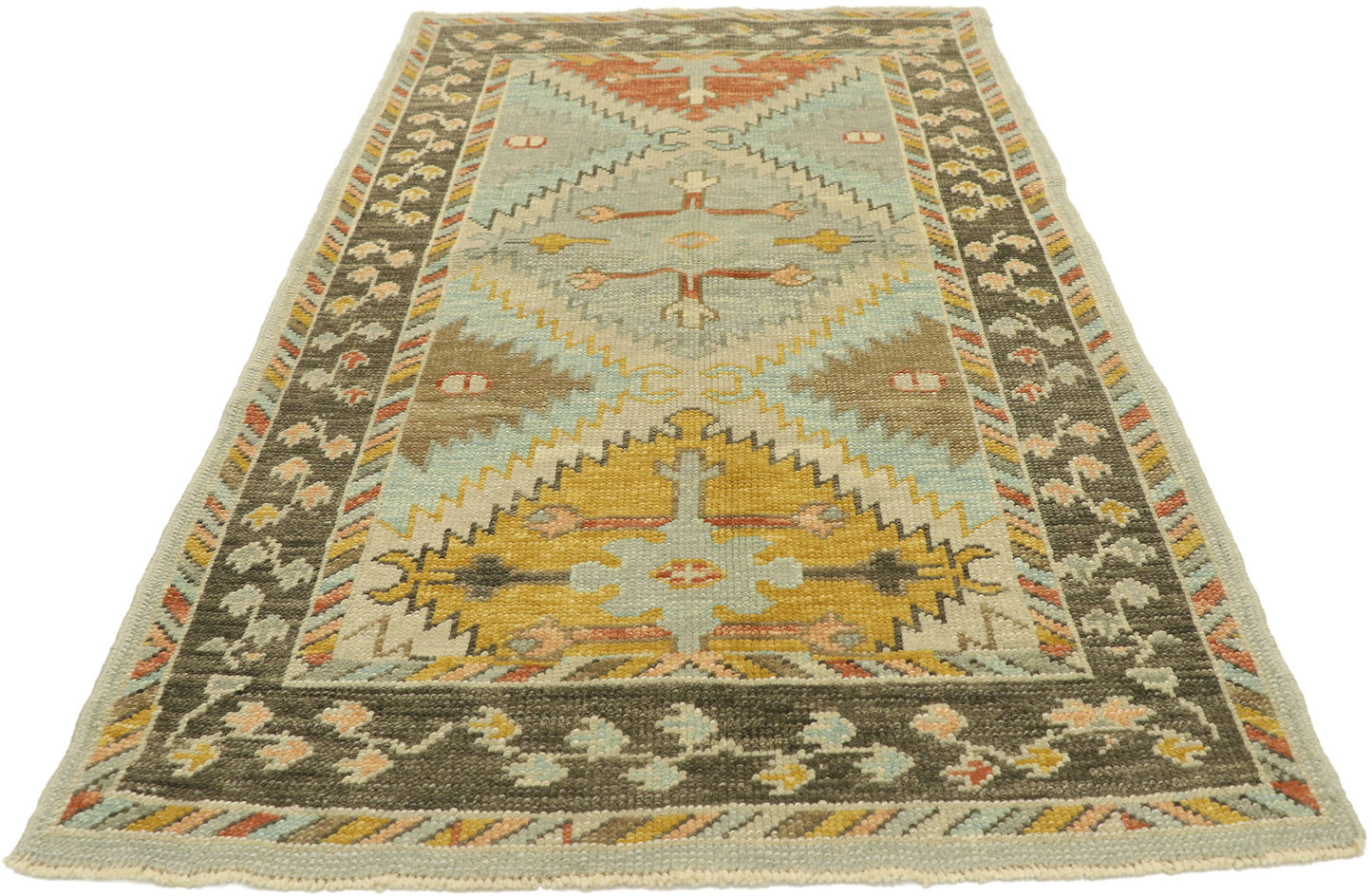 3 x 6 Contemporary Turkish Oushak Rug 52826