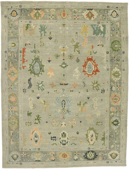 11 x 14 Contemporary Turkish Oushak Rug 52828