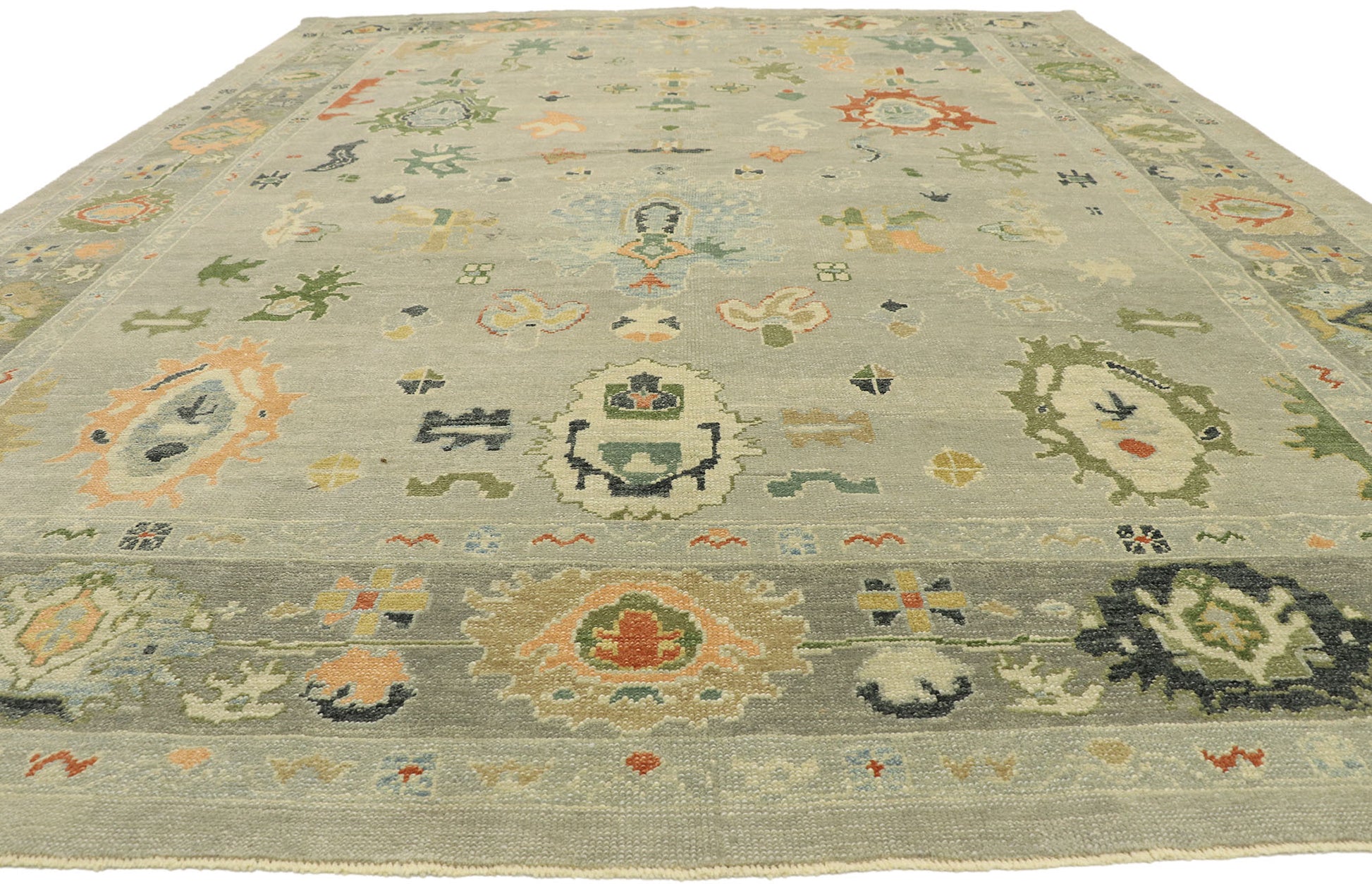 11 x 14 Contemporary Turkish Oushak Rug 52828