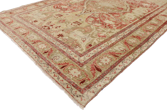 5 x 7 Vintage Turkish Oushak Rug 52835