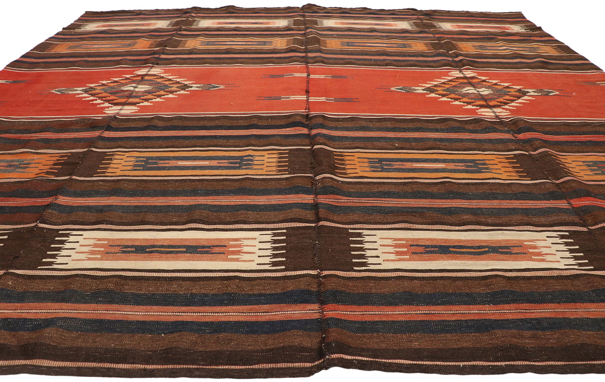 10 x 10 Vintage Turkish Kilim Rug 52836