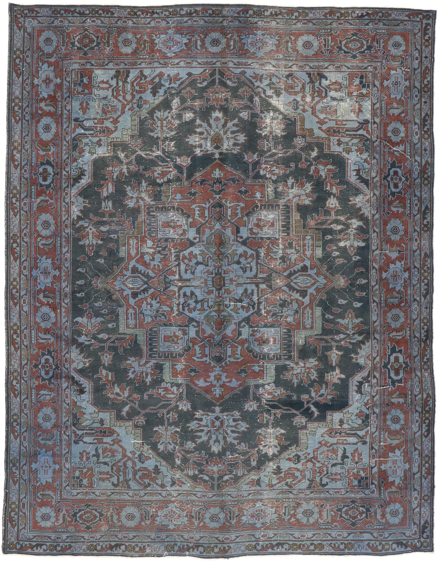 10 x 13 Distressed Antique Turkish Rug 52839