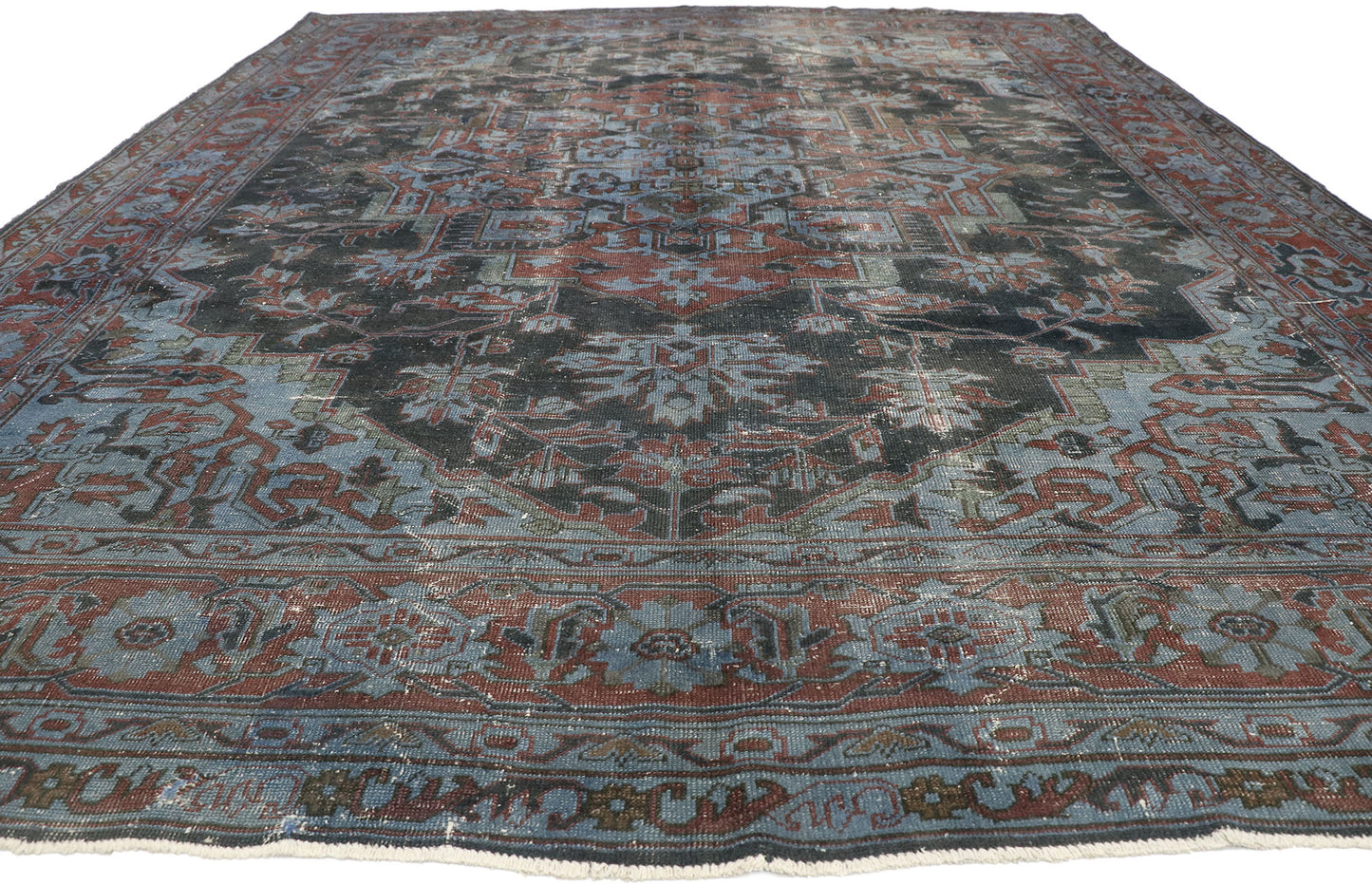 10 x 13 Distressed Antique Turkish Rug 52839