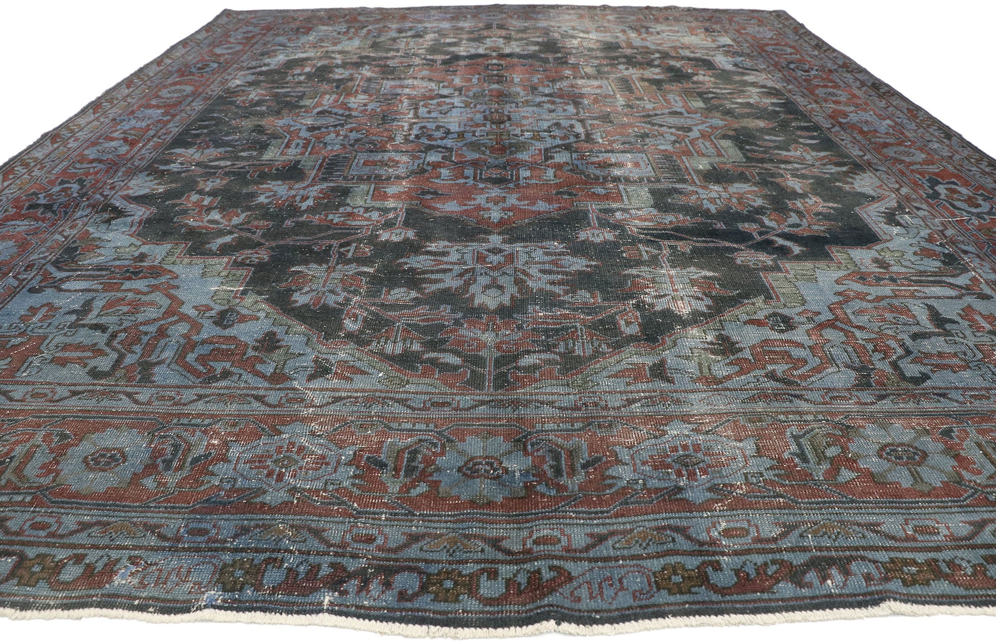 10 x 13 Distressed Antique Turkish Rug 52839