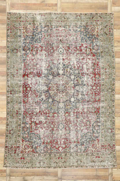 9 x 12 Antique Persian Tabriz Rug 52840