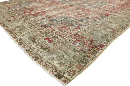 9 x 12 Antique Persian Tabriz Rug 52840