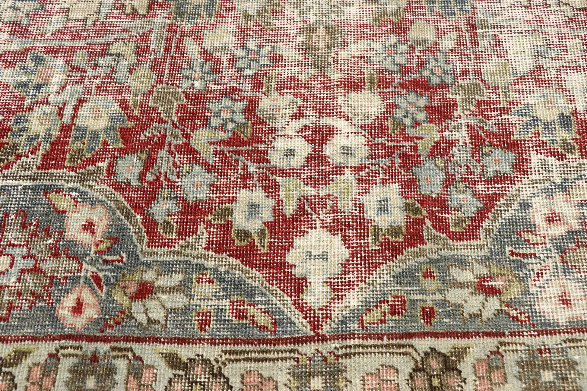 9 x 12 Antique Persian Tabriz Rug 52840