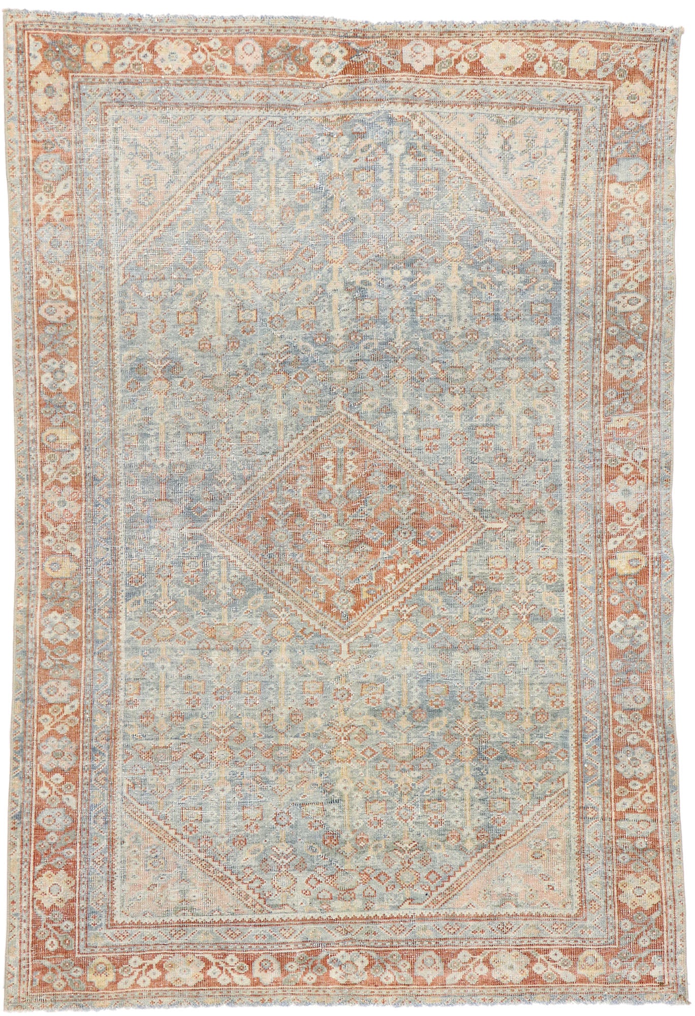 4 x 6 Antique Persian Mahal Rug 52845