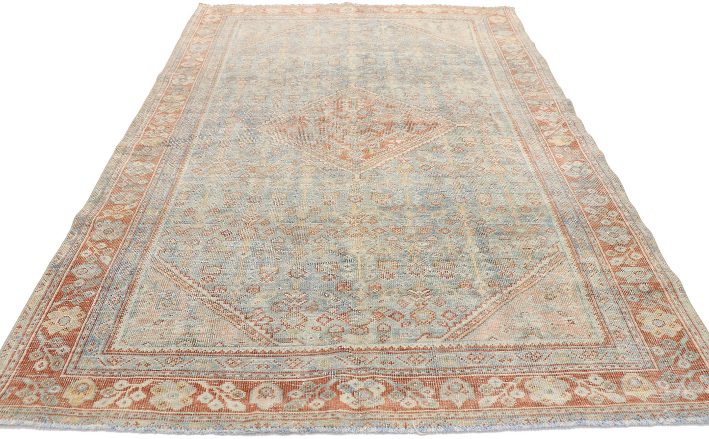 4 x 6 Antique Persian Mahal Rug 52845