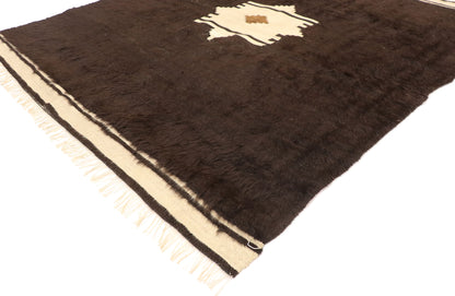 4 x 5 Vintage Turkish Angora Blanket Rug 52848