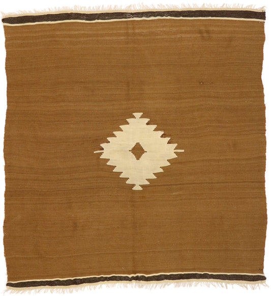 5 x 5 Turkish Angora Wool Kilim Rug 52849