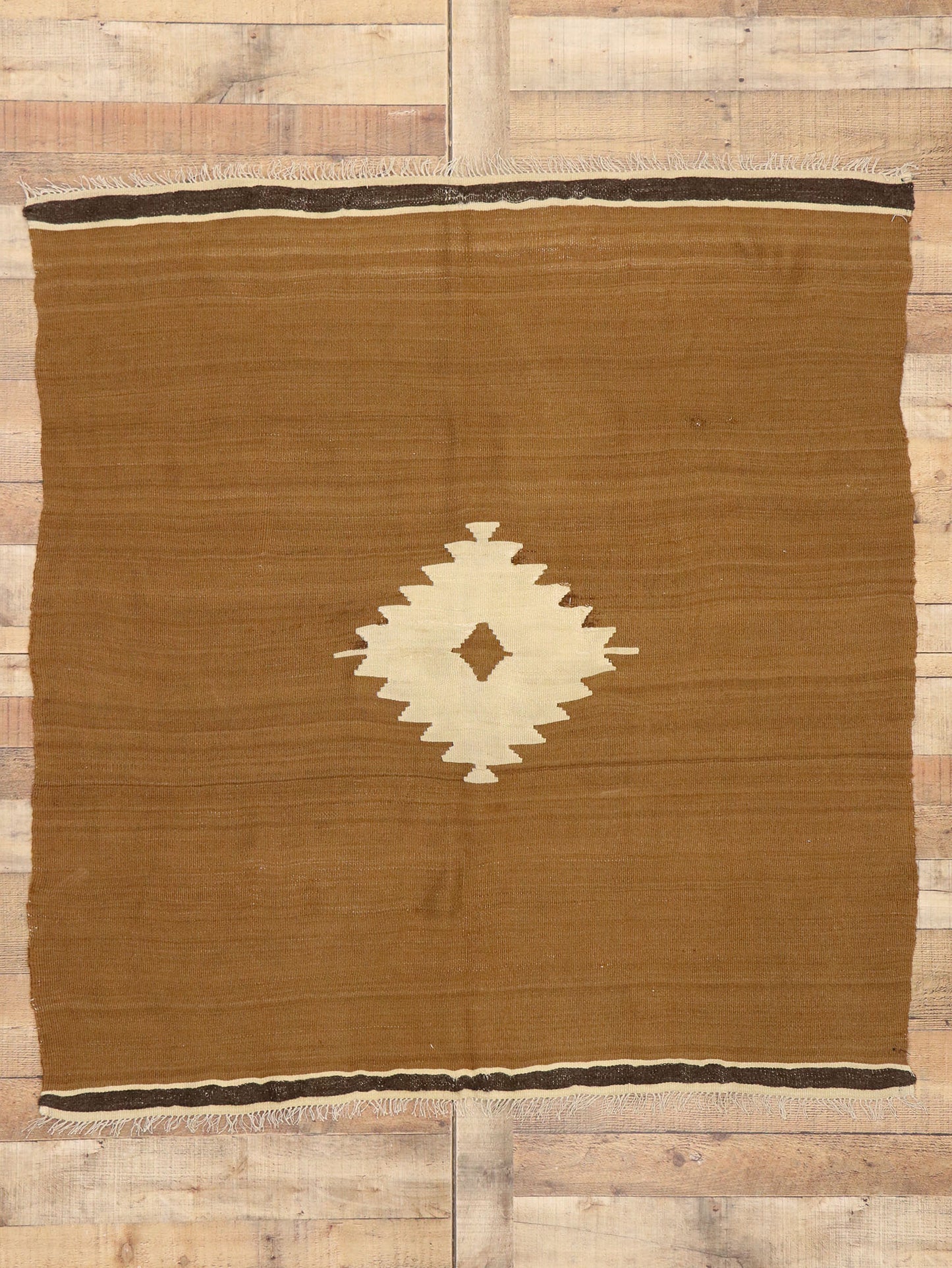 5 x 5 Turkish Angora Wool Kilim Rug 52849