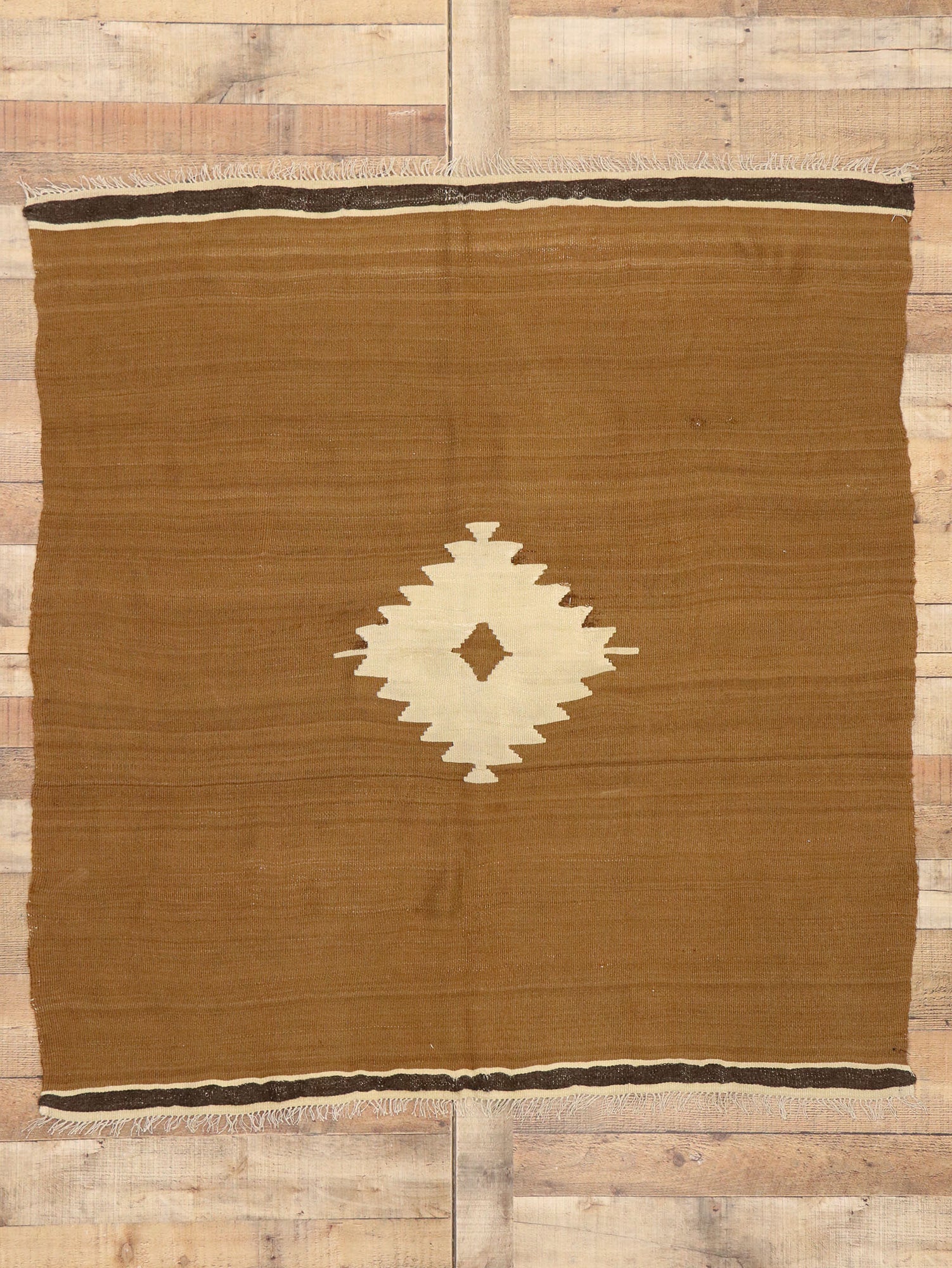5 x 5 Turkish Angora Wool Kilim Rug 52849