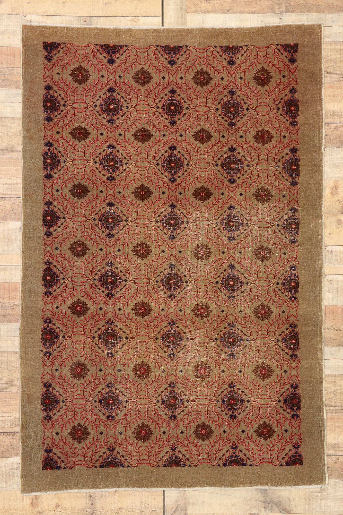 4 x 6 Vintage Turkish Sivas Rug 52853
