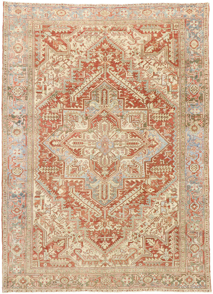 8 x 11 Antique Persian Heriz Rug 52854