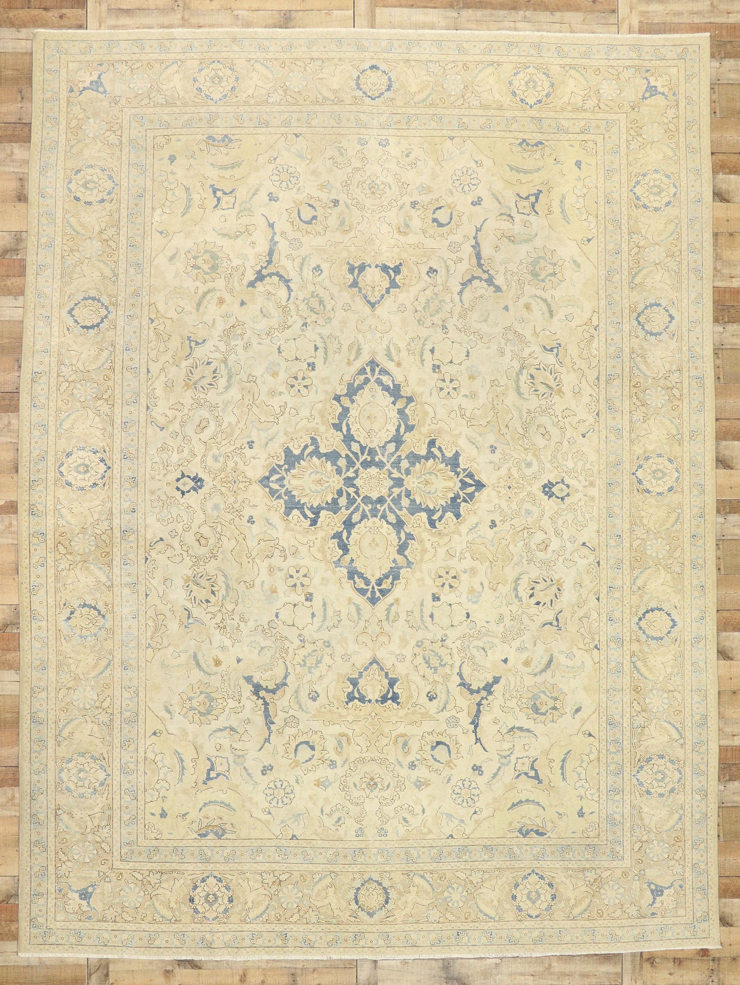 10 x 14 Antique Persian Tabriz Rug 52855