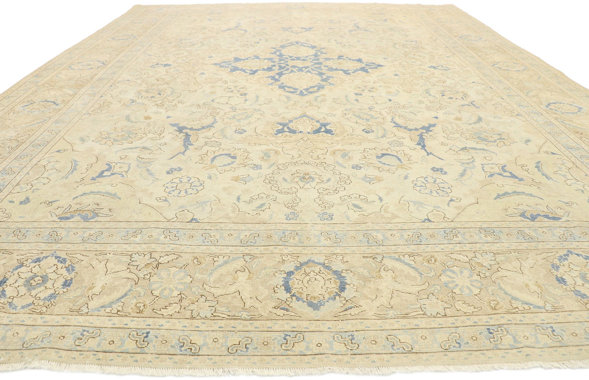 10 x 14 Antique Persian Tabriz Rug 52855