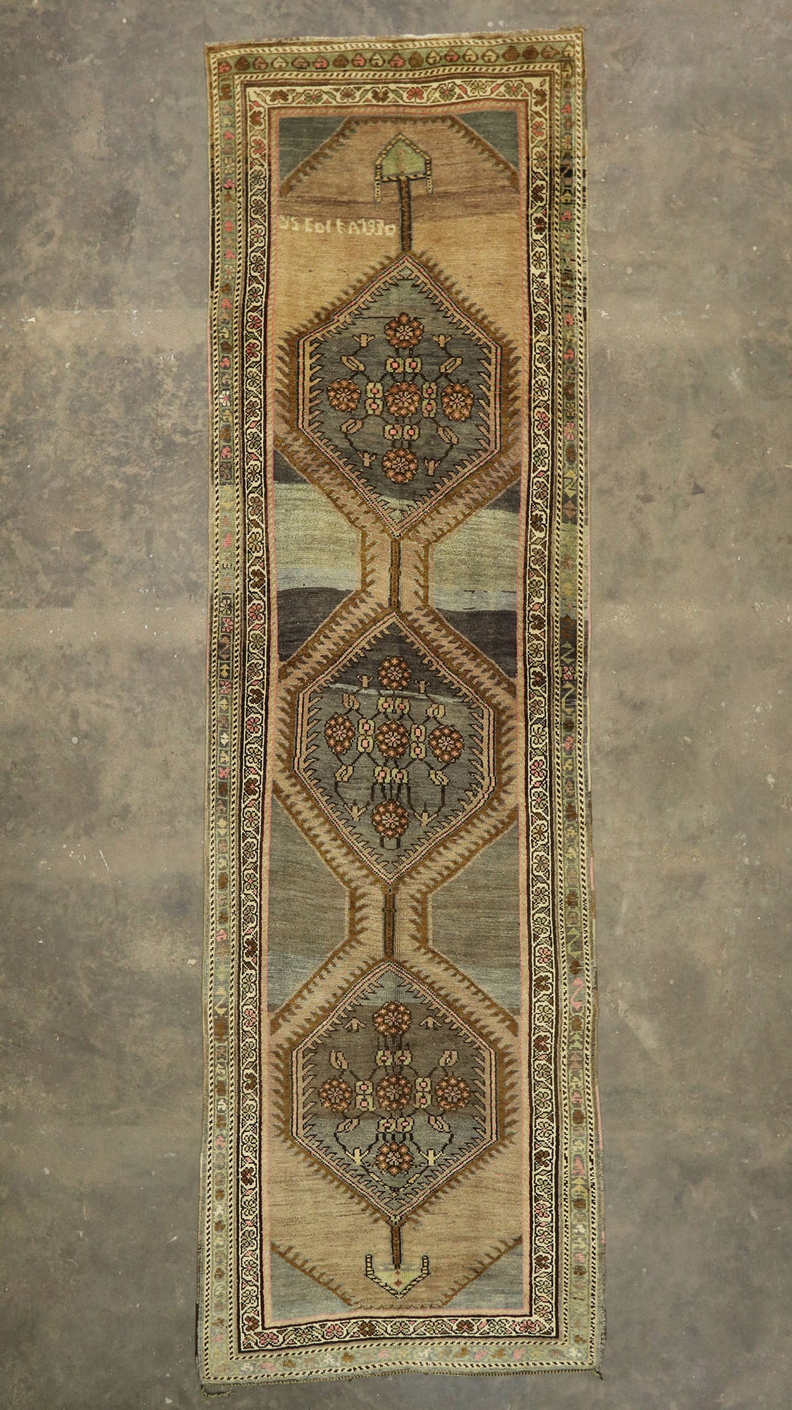 5 x 18 Antique Turkish Oushak Rug 52857