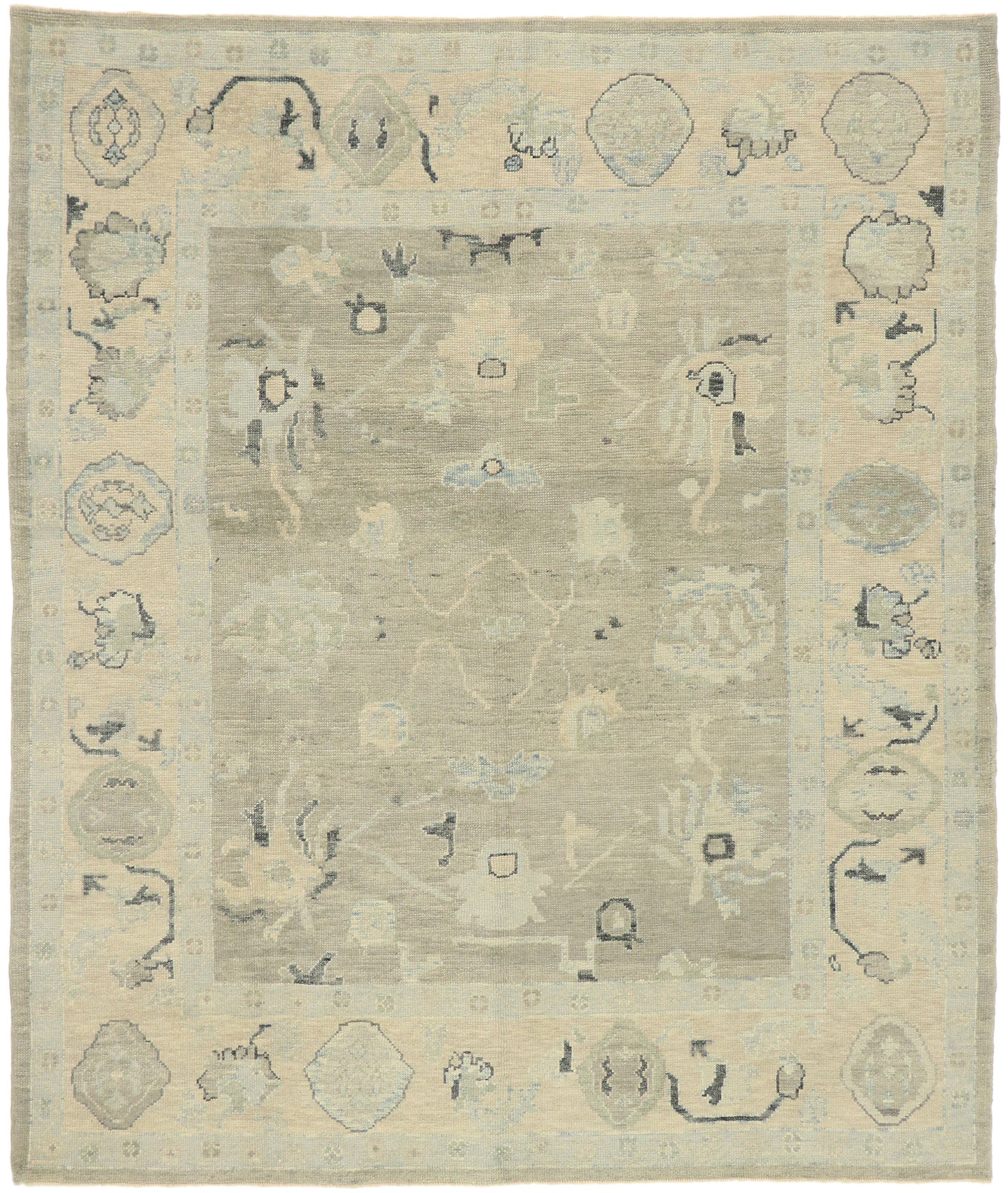 8 x 9 Contemporary Turkish Oushak Rug 52859