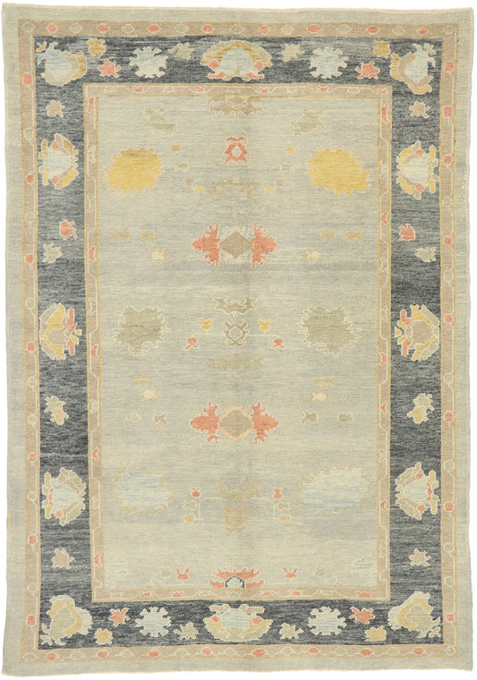 6 x 9 Contemporary Turkish Oushak Rug 52860
