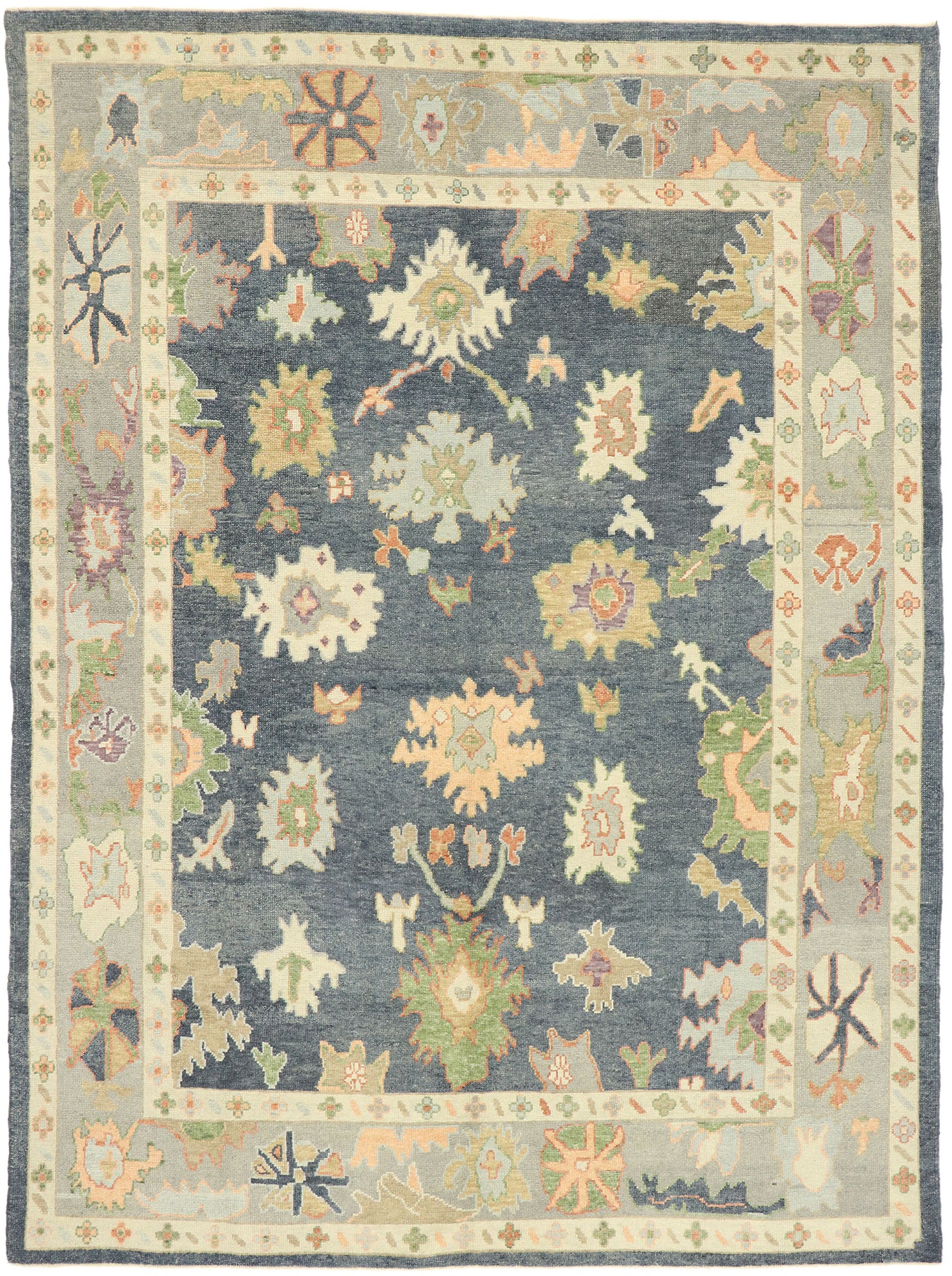 9 x 12 Colorful Turkish Oushak Rug 52862