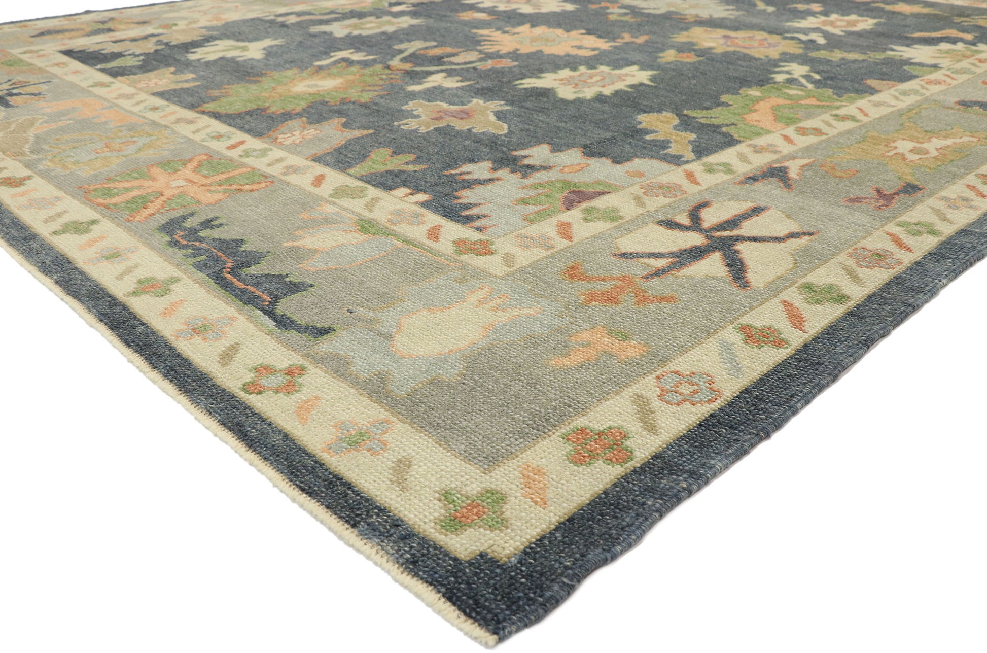 9 x 12 Colorful Turkish Oushak Rug 52862