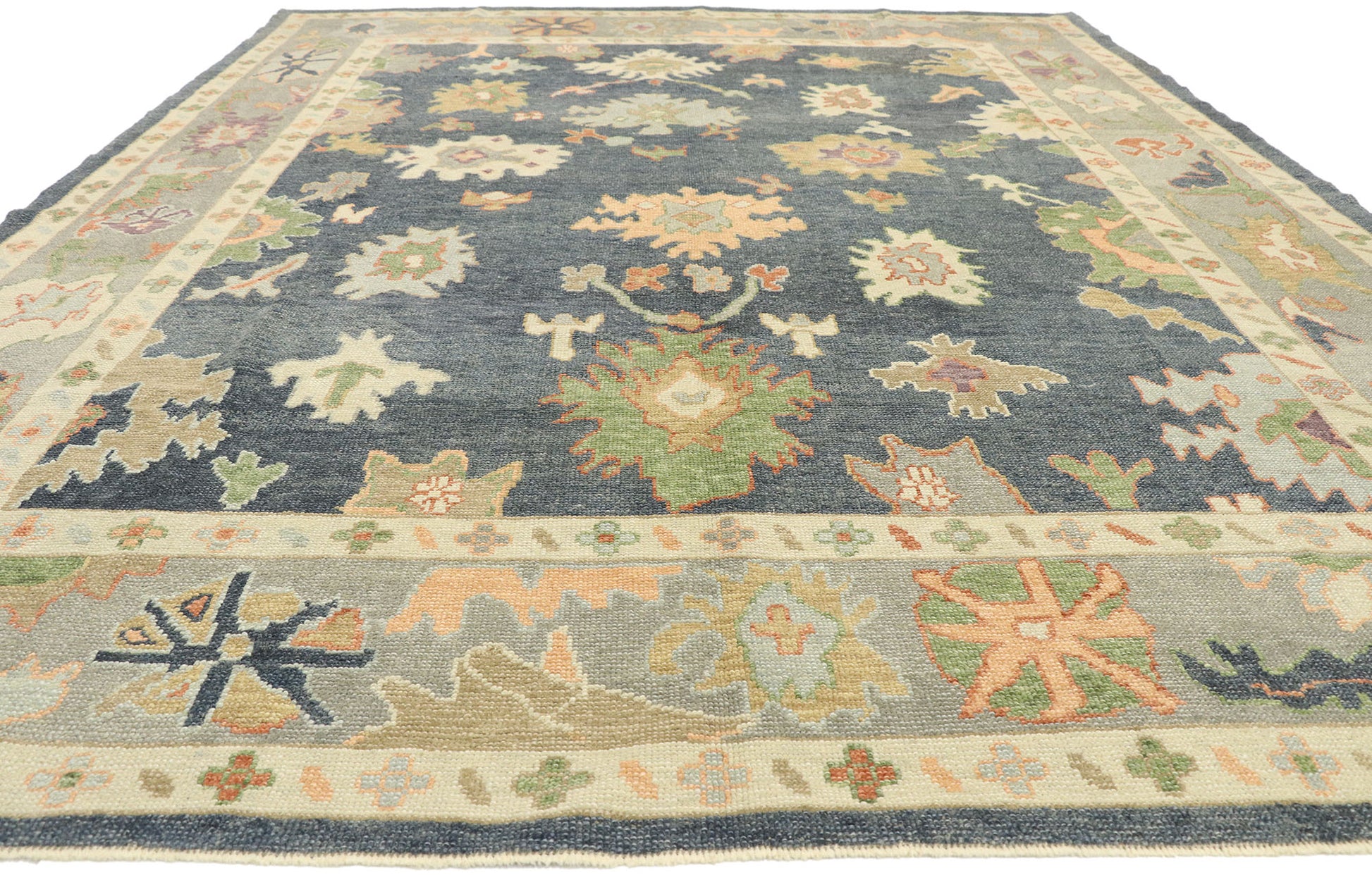 9 x 12 Colorful Turkish Oushak Rug 52862
