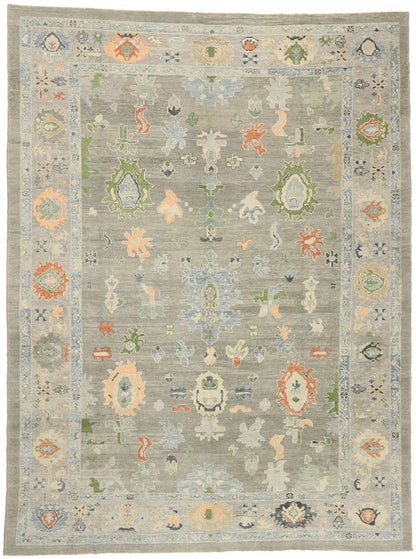 13 x 18 Contemporary Turkish Oushak Rug 52863