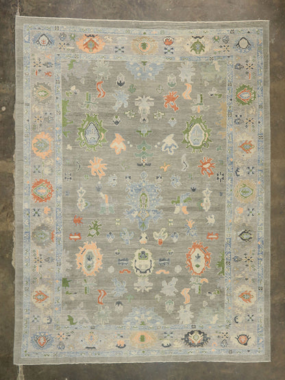 13 x 18 Contemporary Turkish Oushak Rug 52863