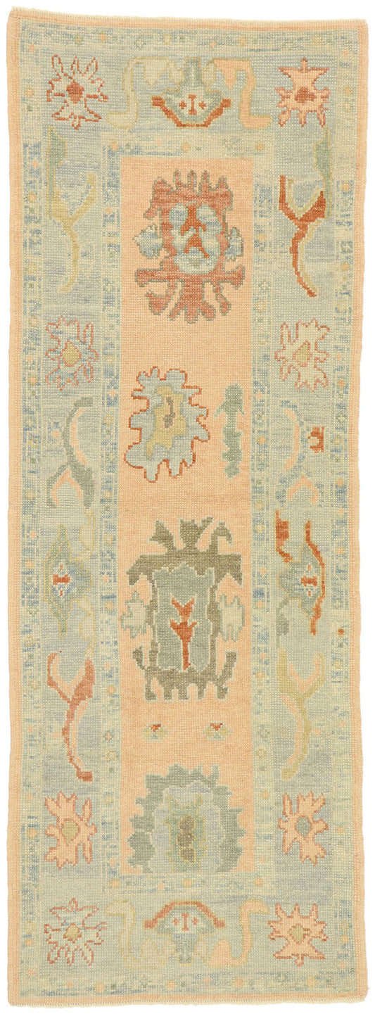 3 x 8 Contemporary Turkish Oushak Runner 52864