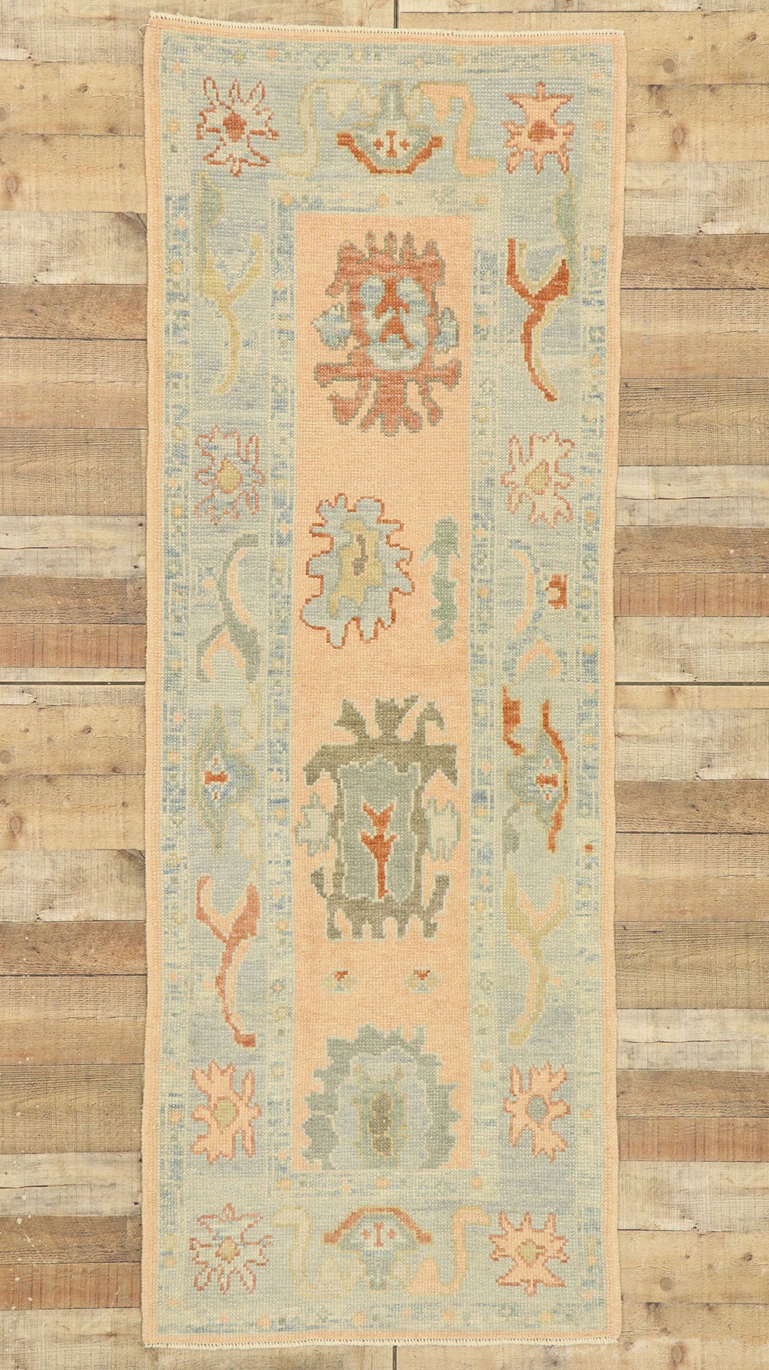 3 x 8 Contemporary Turkish Oushak Runner 52864