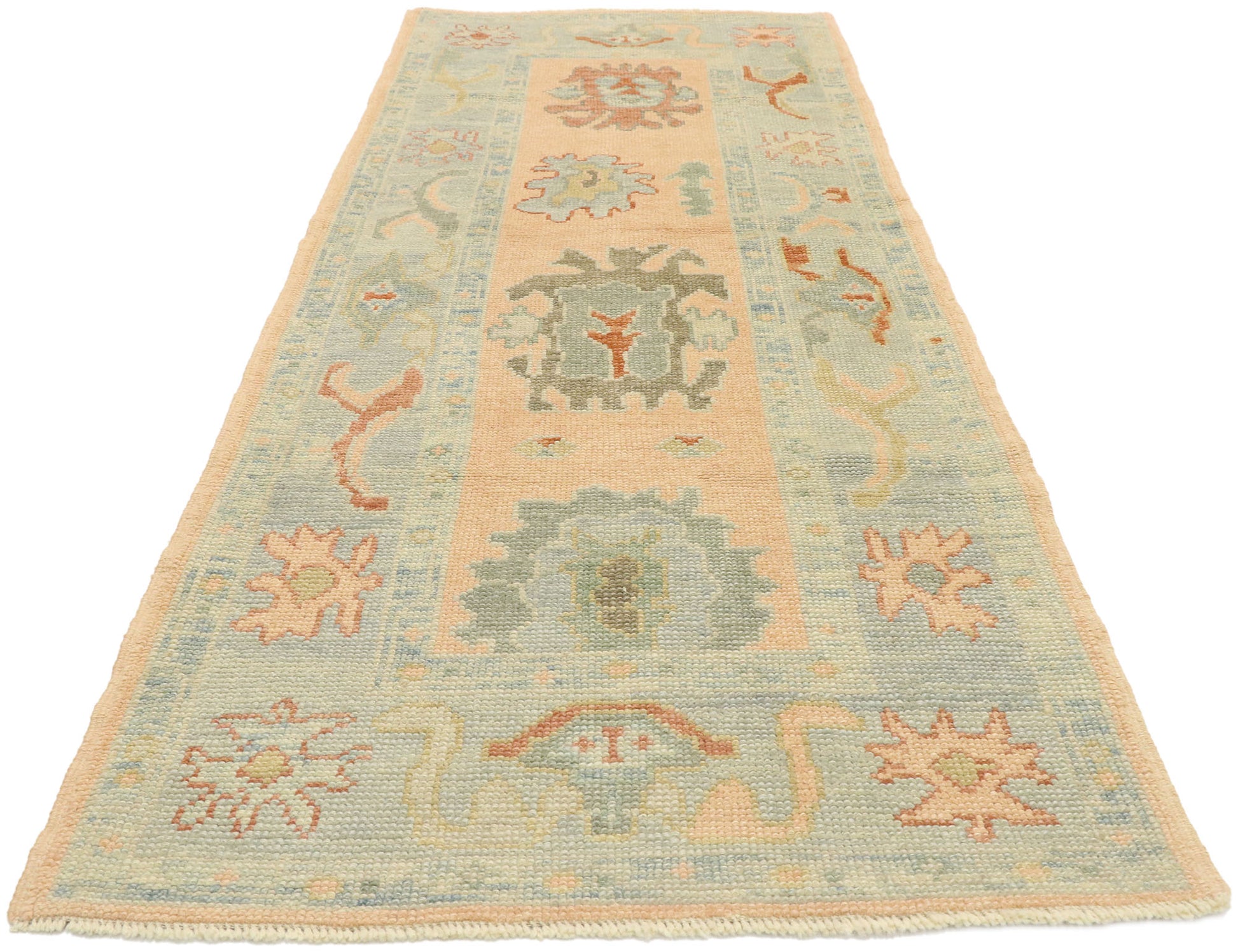 3 x 8 Contemporary Turkish Oushak Runner 52864
