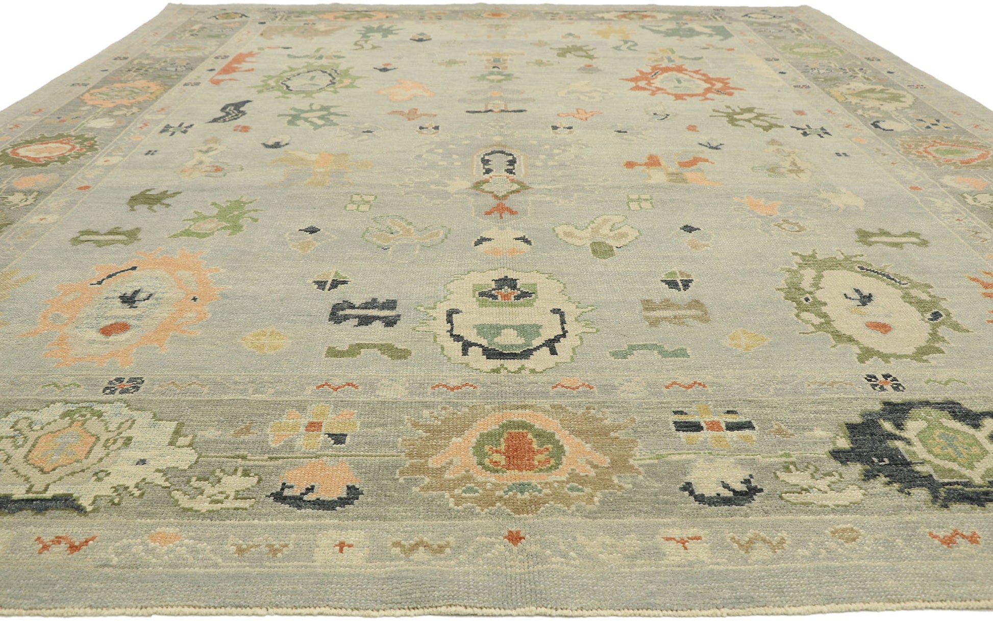 11 x 14 Contemporary Turkish Oushak Rug 52867