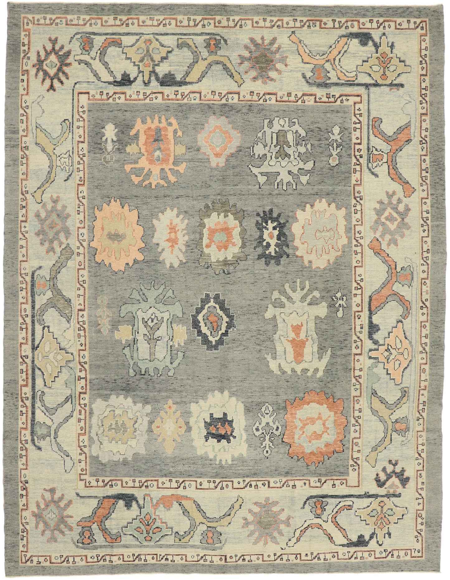 11 x 14 Contemporary Turkish Oushak Rug 52871