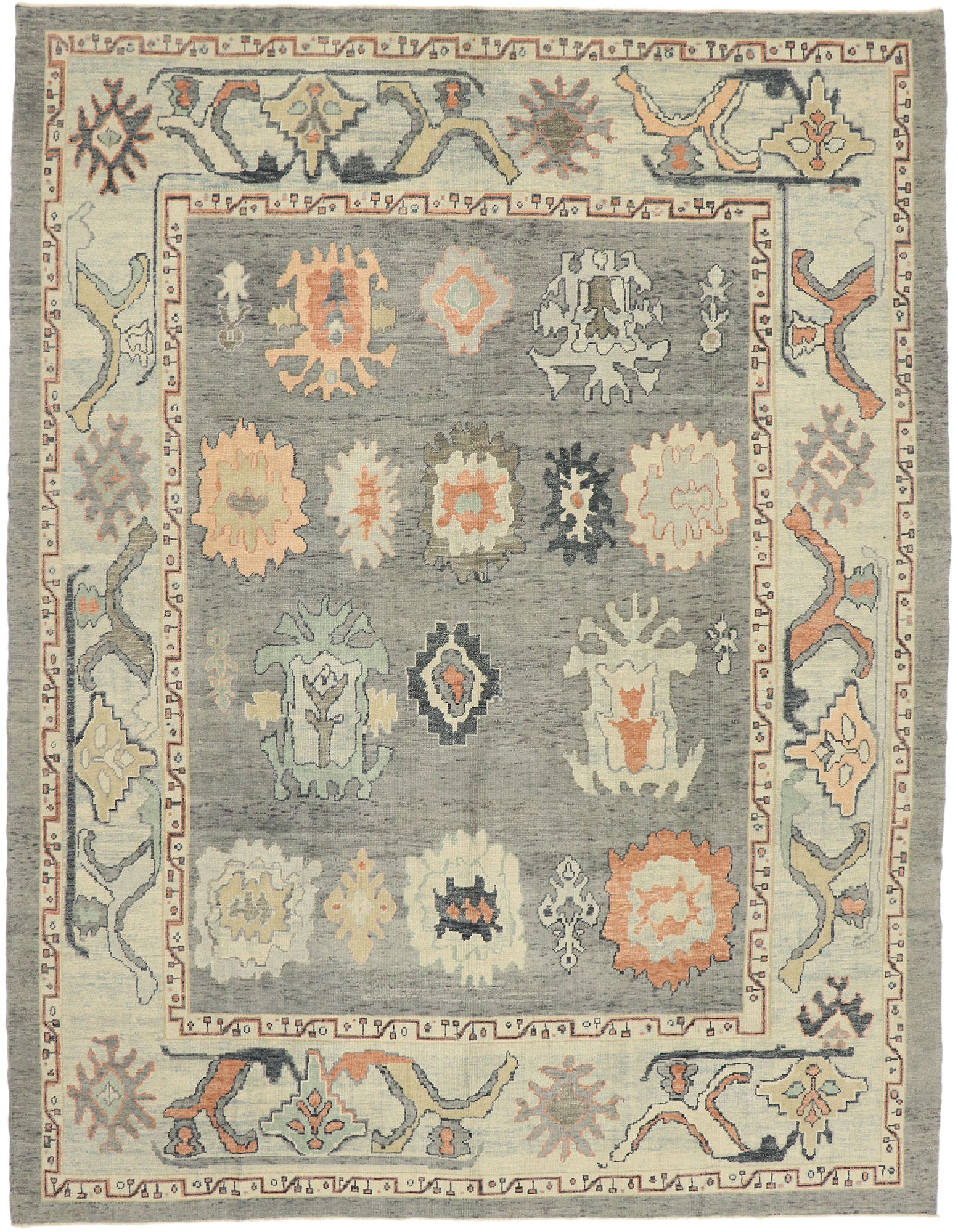 11 x 14 Contemporary Turkish Oushak Rug 52871