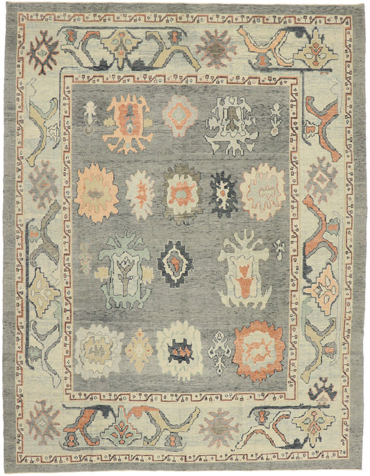 11 x 14 Contemporary Turkish Oushak Rug 52871