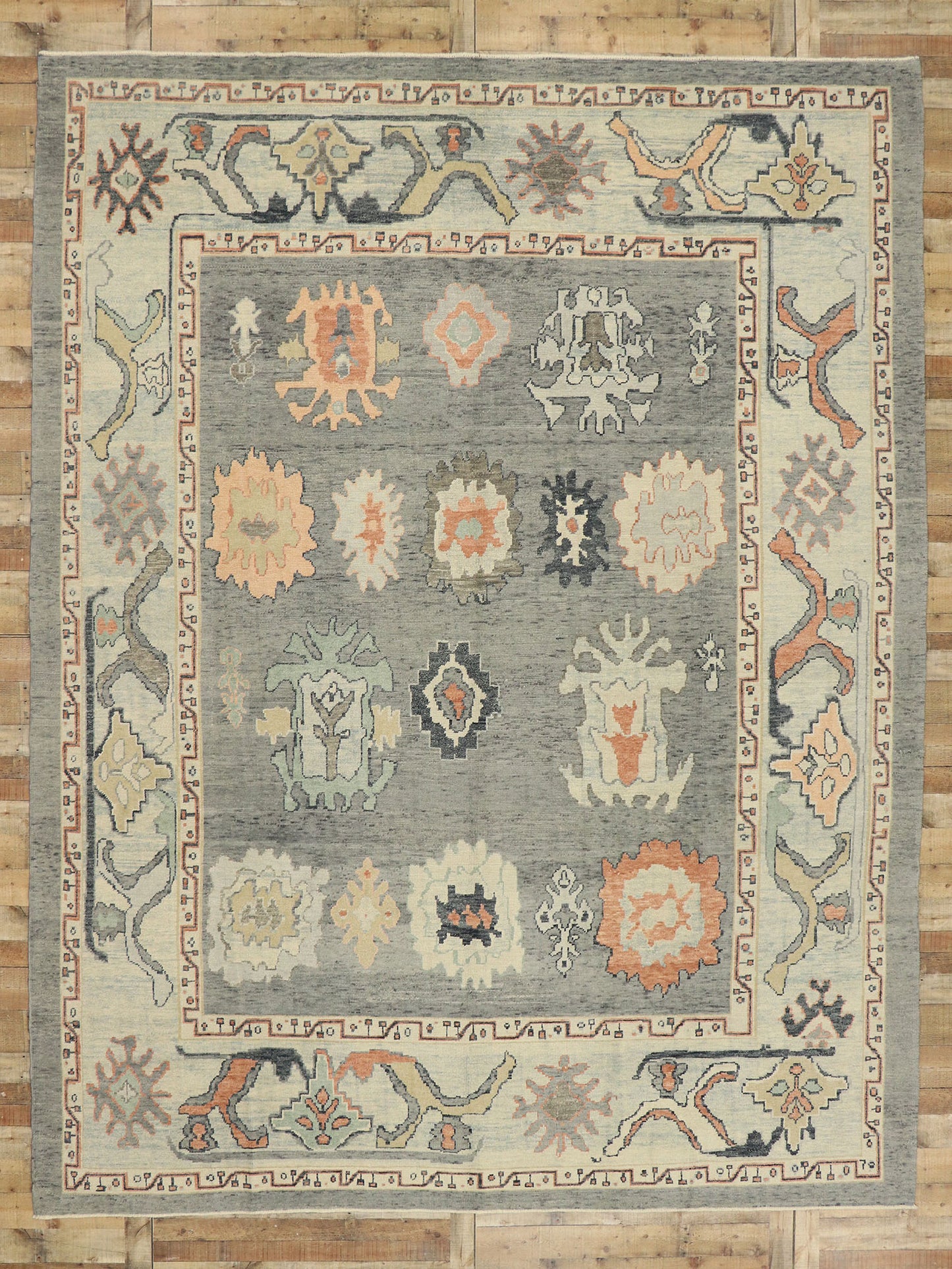 11 x 14 Contemporary Turkish Oushak Rug 52871
