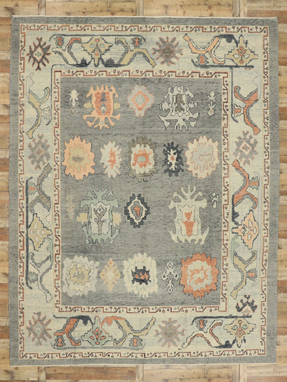 11 x 14 Contemporary Turkish Oushak Rug 52871