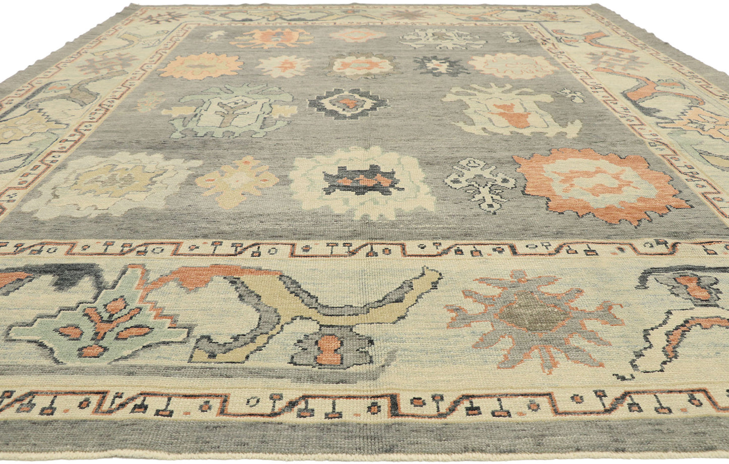 11 x 14 Contemporary Turkish Oushak Rug 52871