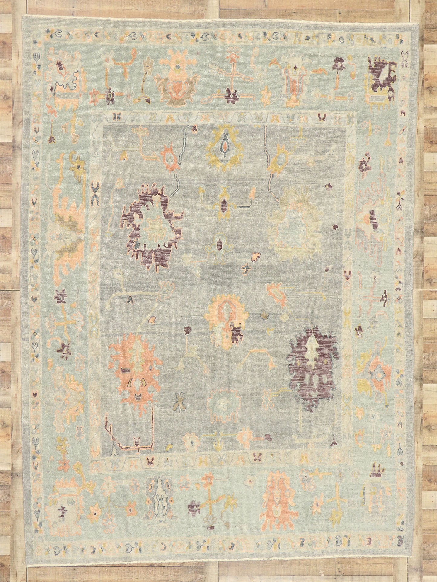 8 x 11 Contemporary Turkish Oushak Rug 52872