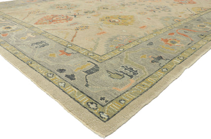 9 x 13 Contemporary Turkish Oushak Rug 52875