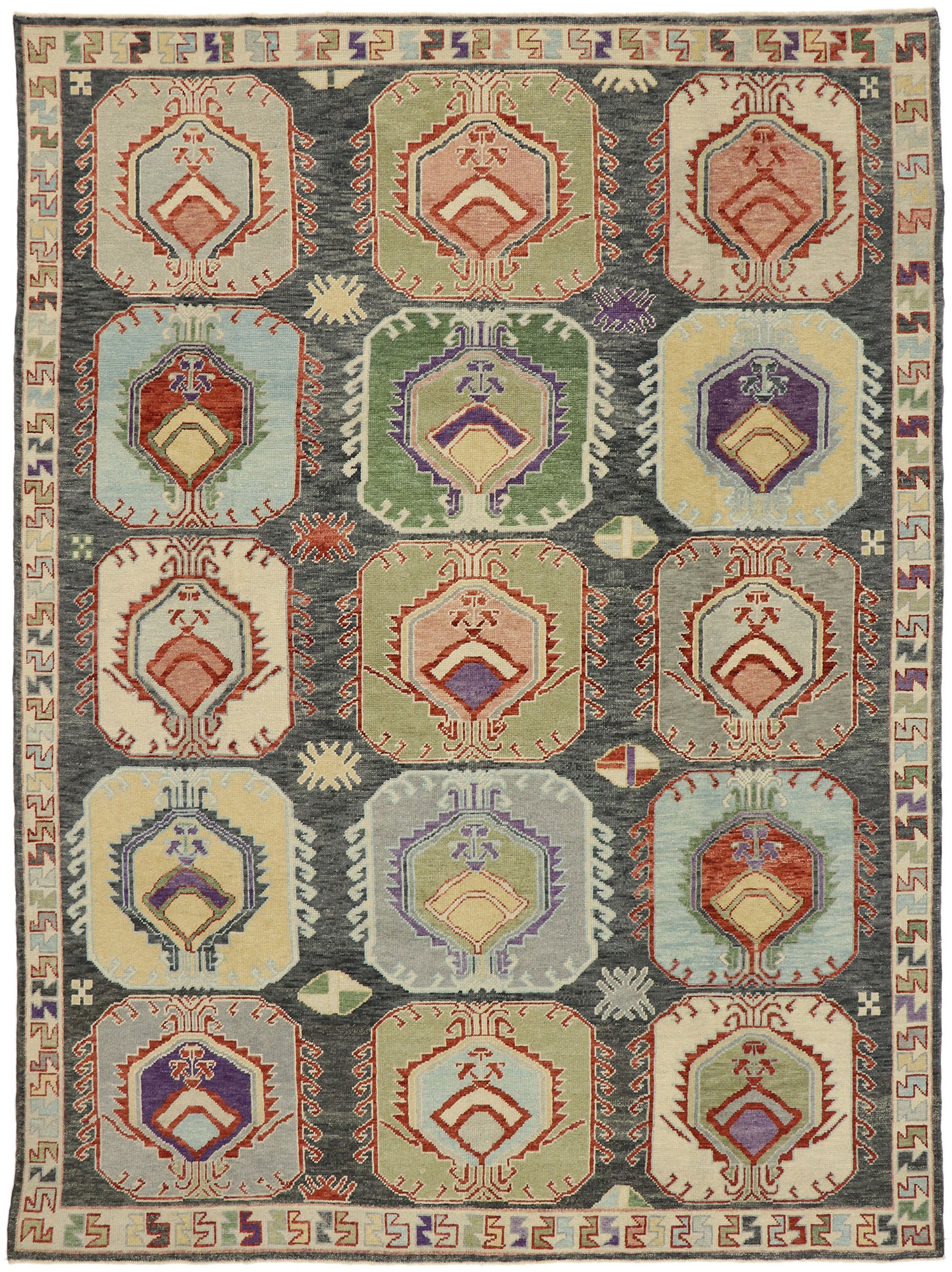 9 x 12 Contemporary Turkish Oushak Rug 52878