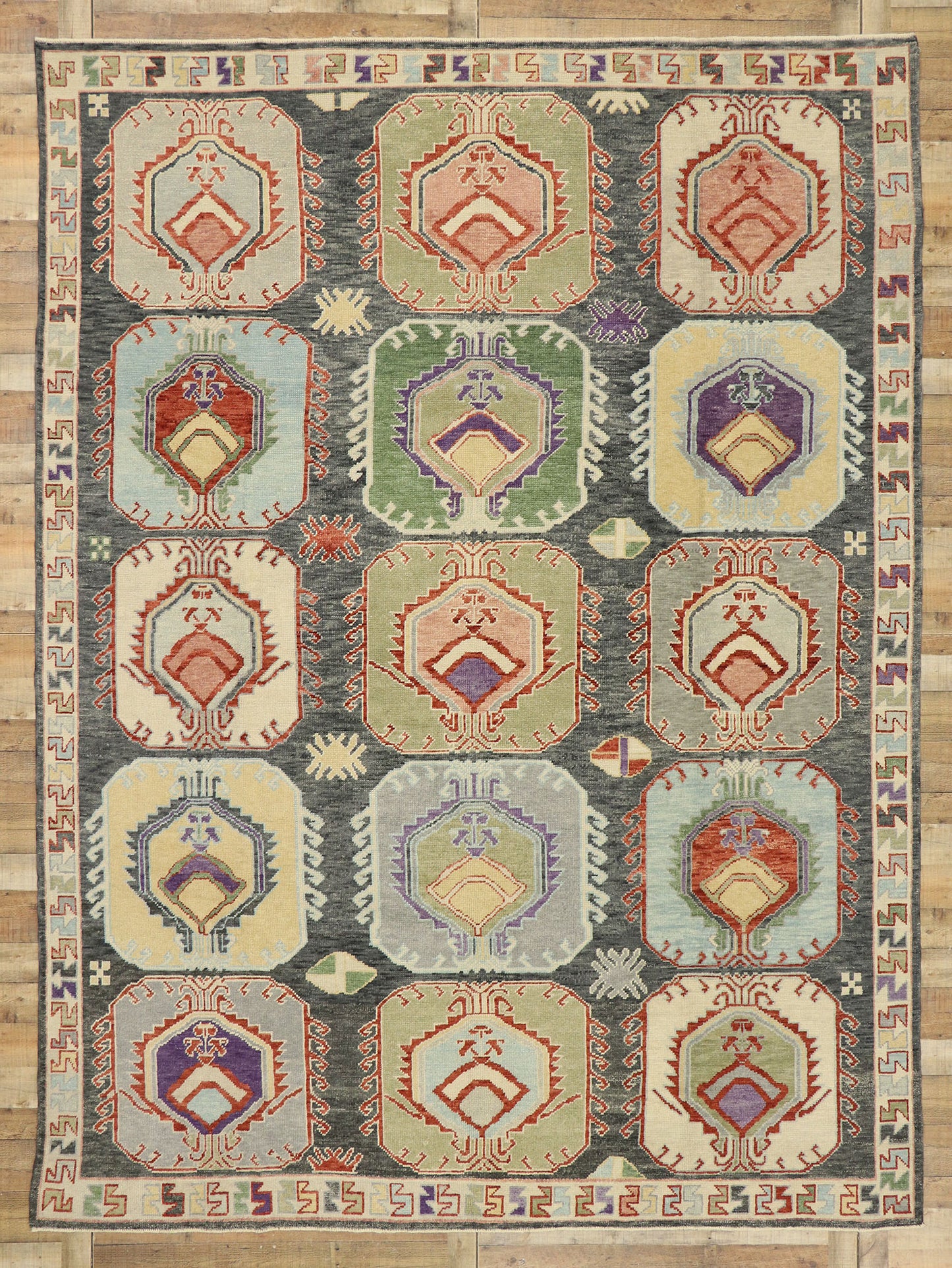 9 x 12 Contemporary Turkish Oushak Rug 52878