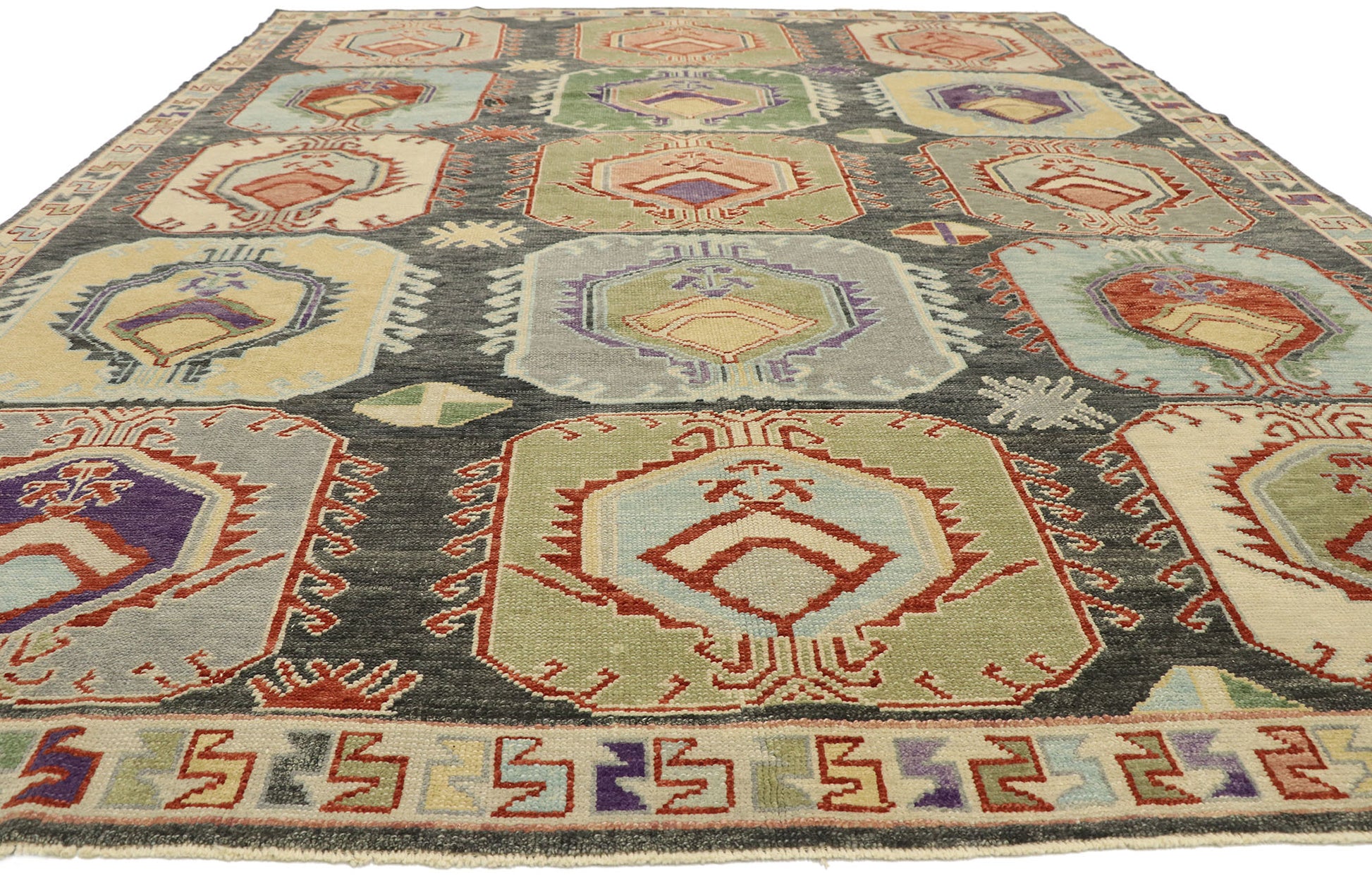 9 x 12 Contemporary Turkish Oushak Rug 52878