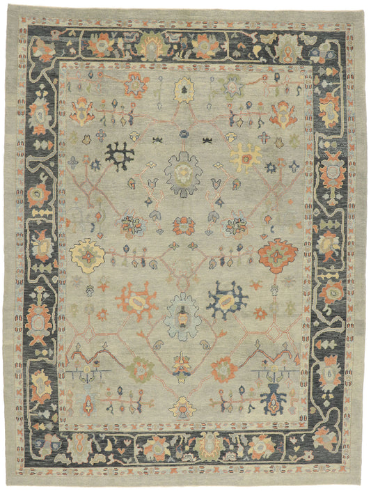 10 x 14 Contemporary Turkish Oushak Rug 52883