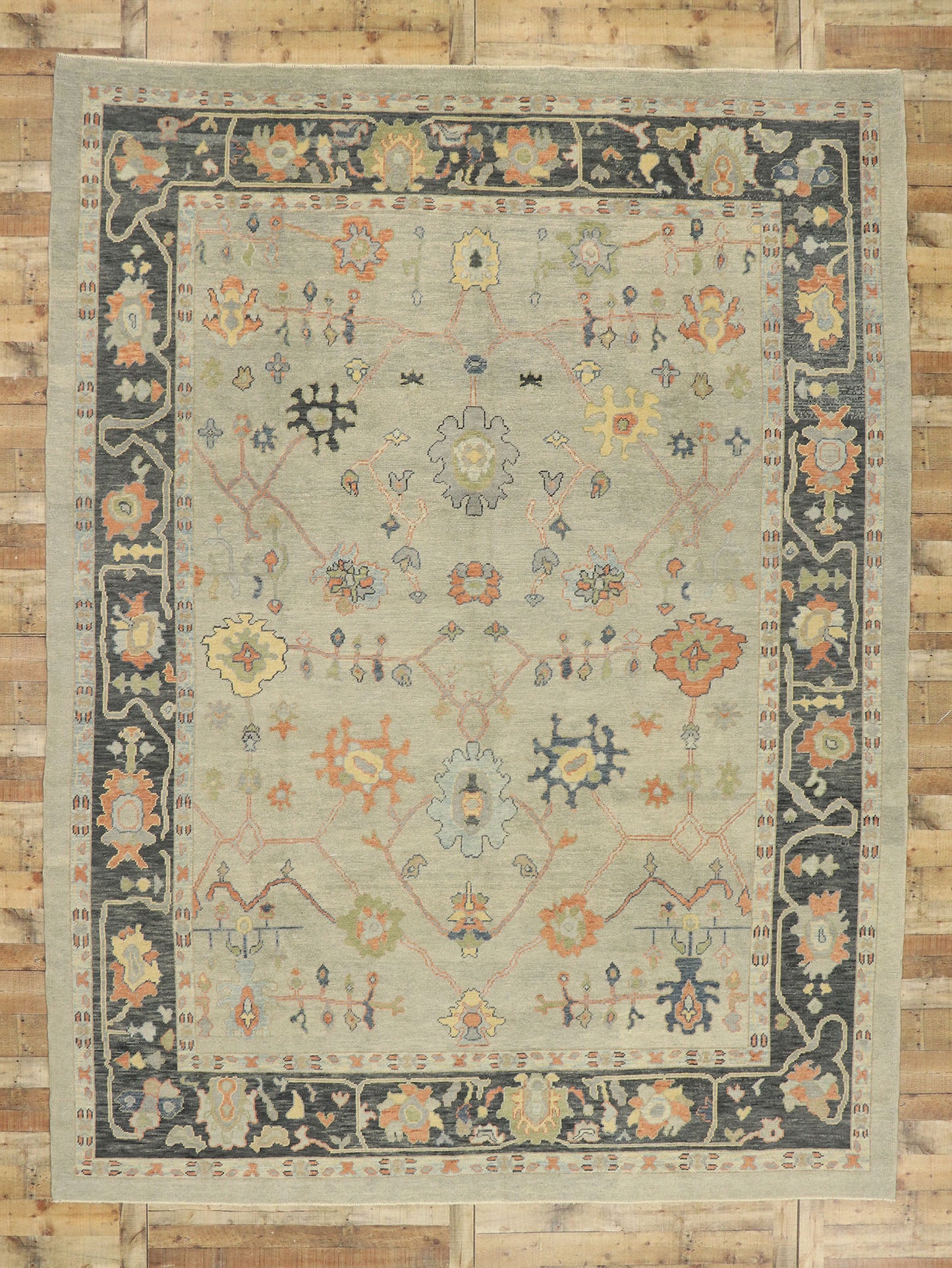 10 x 14 Contemporary Turkish Oushak Rug 52883